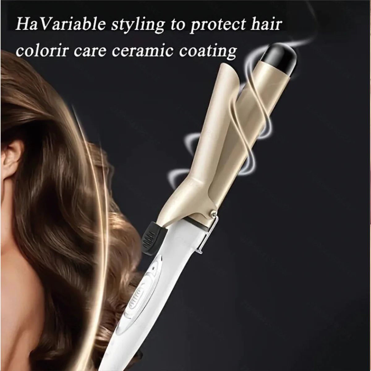 Rotating curling iron, automatic curling iron, quick heating iron suitable for medium and long hair