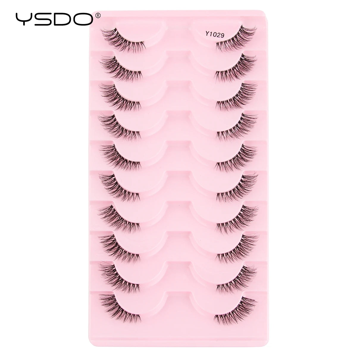 YSDO Half Lashes 5/7/10 Pairs Half False Eyelashes Soft Natural Cat Eye Lashes Makeup 3D Mink Eyelash Extension Fluffy Faux Cils