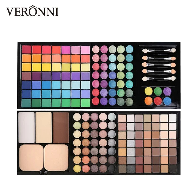 177 Color Eyeshadow Palette Lip Gloss Concealer Kit Beauty Makeup Set for Girls All-in-One Makeup Kit with Mirror Applicators
