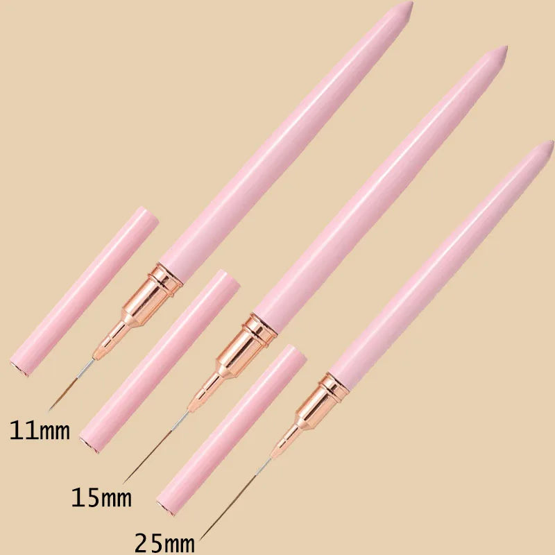 7/9/11/15/25MM Nail Liner Brush Set Handle Nail Art Pen Brush Drawing Lines Stripe Painting Flower Pen Nail Art Manicure Tools