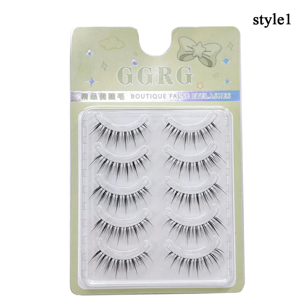 3pairs Mink Eyelashes Invisible Band Lash Extension Natural False Eyelashes Cross Cluster Fairy 3D Faux Big Eye Long Fake Lashes