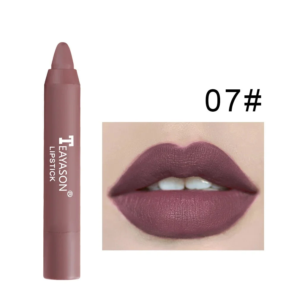 Velvet Matte Lipsticks Pencil Waterproof Long Lasting Sexy Red Lip Stick on-Stick Cup Makeup Lip Tint Pen Cosmetic
