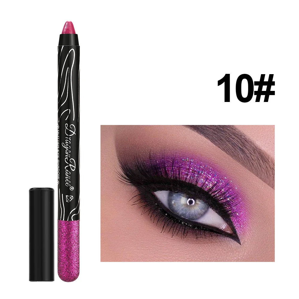 1Pc Metallic Purple Eyeshadow Pencil Glitter Silkworm Liner Pen Highlighter