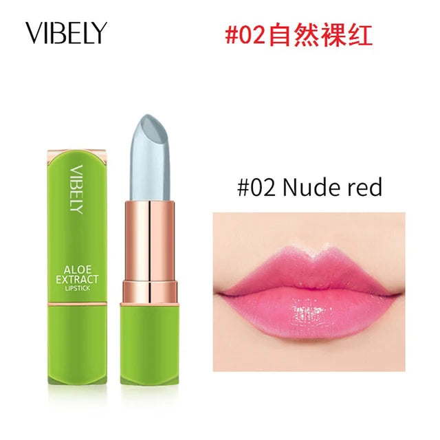 Aloe Vera Magic Lip Balm Color Change Natural Moisture Lipstick Temperature Nutritious Safe Ingredients Care Makeup Lips