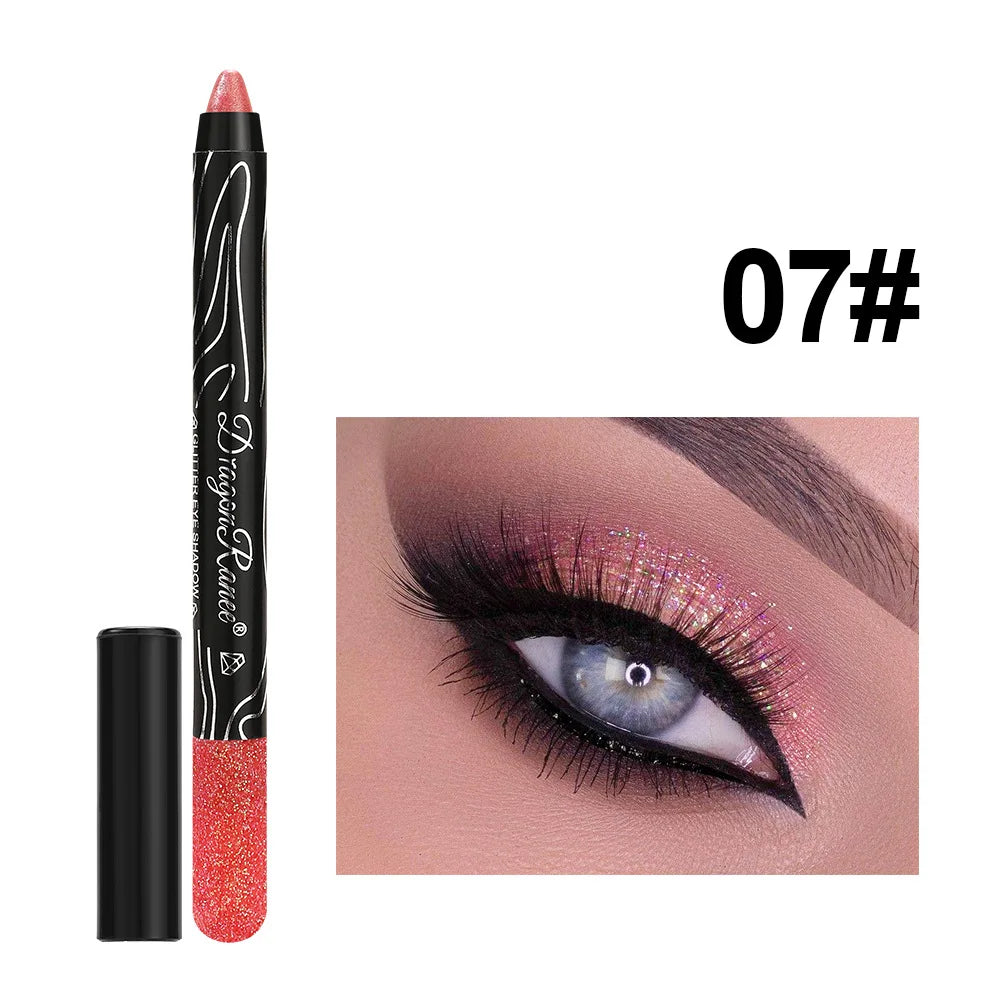 1Pc Metallic Purple Eyeshadow Pencil Glitter Silkworm Liner Pen Highlighter