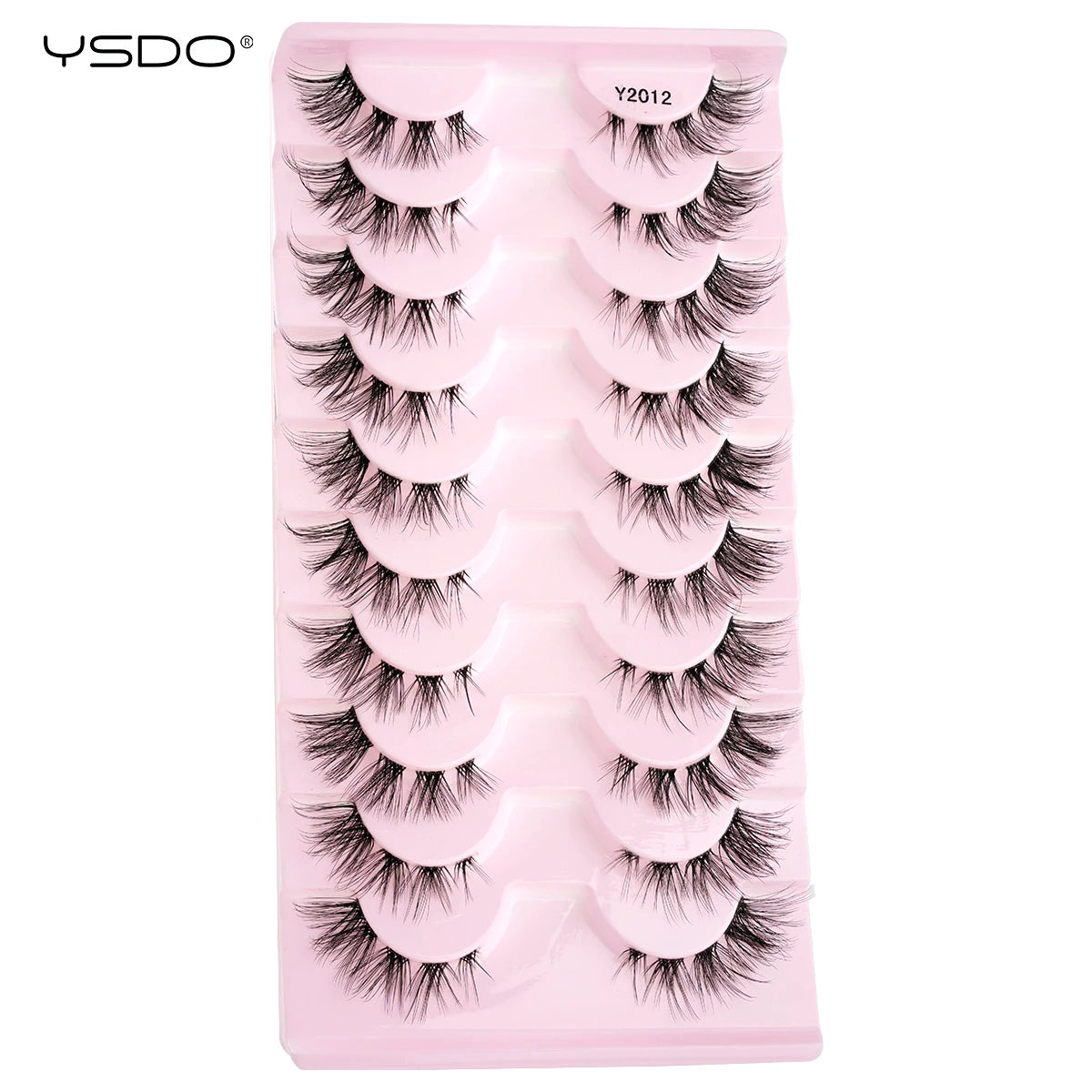 YSDO Natural Mink Eyelashes 3/6/10 Pairs Wispy Faux 3D Mink Lashes Short Fluffy Half False Eyelash Makeup Tools Cat Eye Lashes