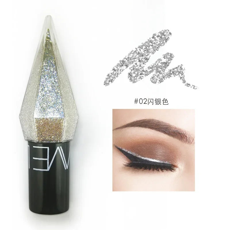 Diamond Glitter Sequins Eyeliners Eye Shadow Shiny Eye Liners Eyeshadow Waterproof Makeup Beauty