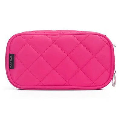 Women Cosmetic Necessaire Case Double Layer Waterproof Makeup Bag Travel Mens Toiletry Bag Rhombus Pattern Beauty Wash Pouch