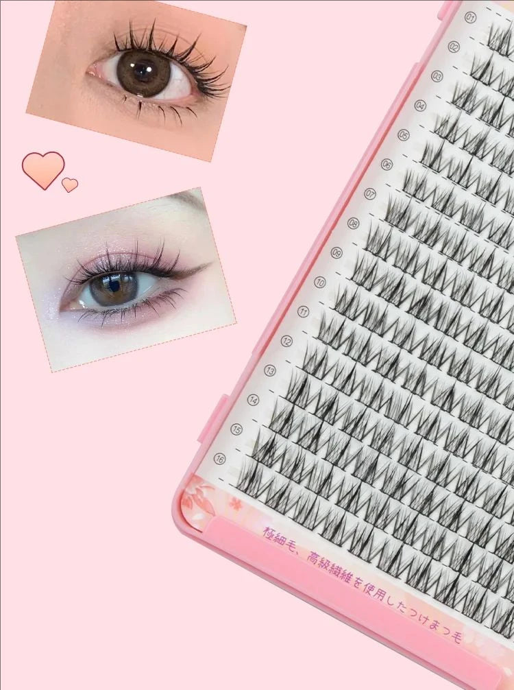 Rows Eyelashes Extension Personal Eyelash Professional Makeup Individual Cluster Grafting Wholesale False Eyelashes
