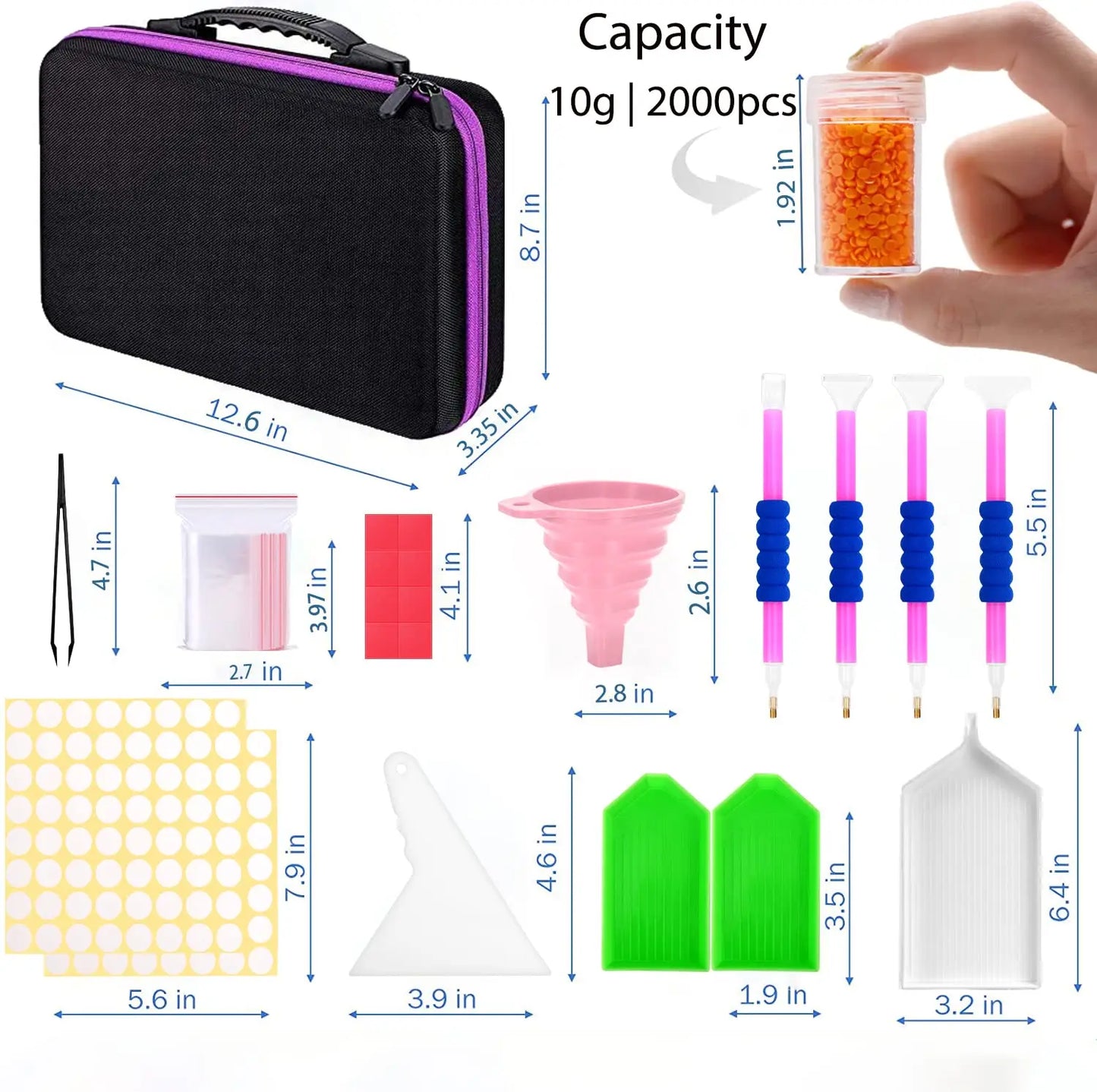 Diamond Painting Storage Containers 60 Slots Accessories and Tools DIY Art Craft Jewelry Beads Rhinestones Organizer Box