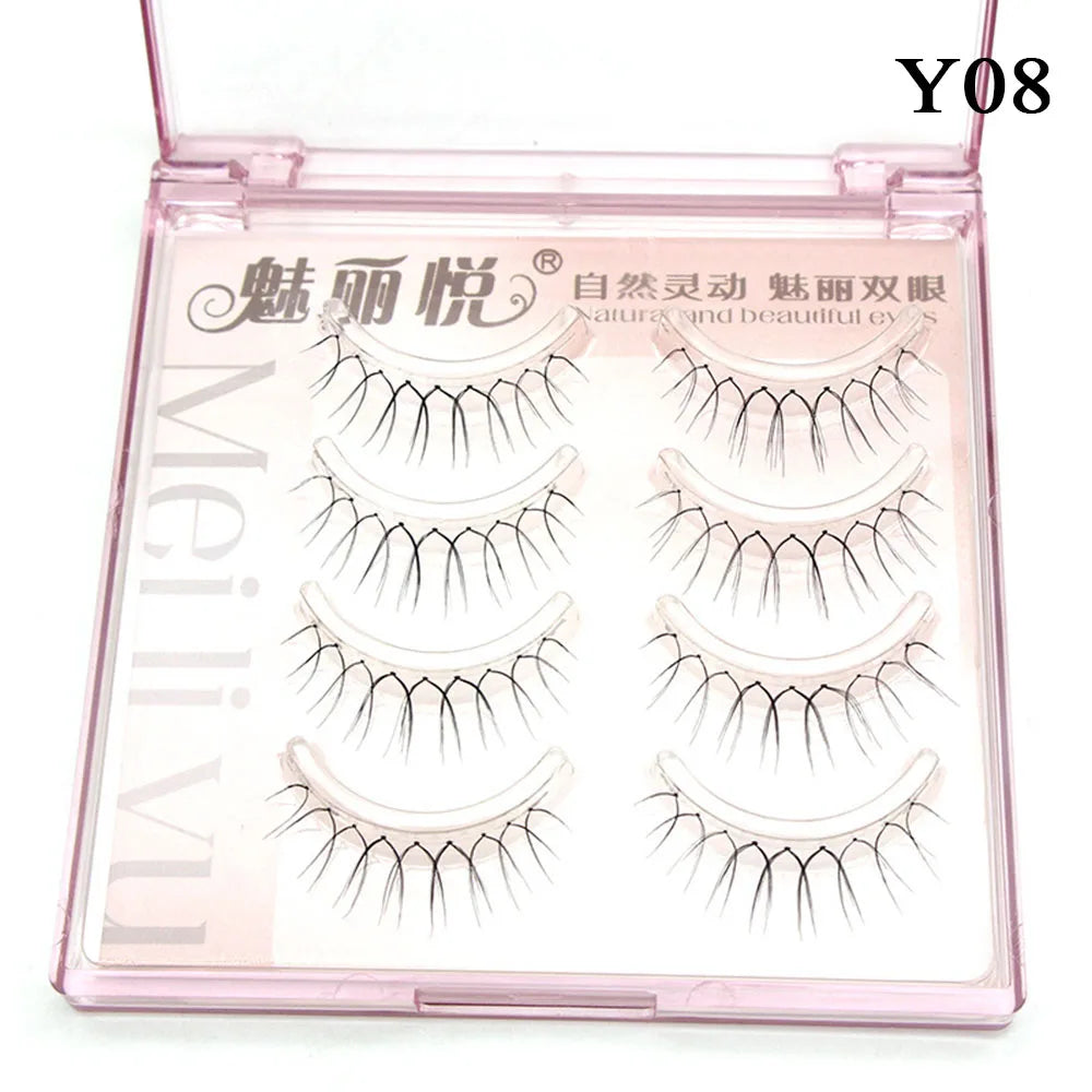 Korean U-shaped False Eyelashes Zhang Yuanying False Eyelashes Natural Wispy Soft V Shaped Lash Extension Comic Eye Clear Band