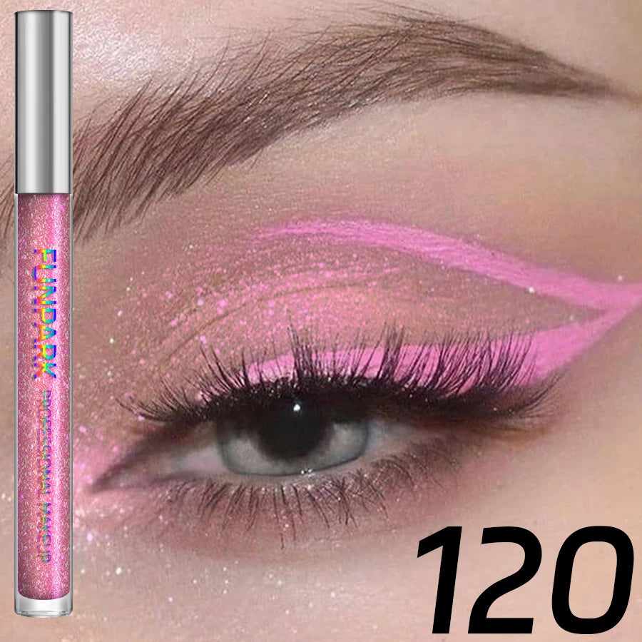 Colorful Liquid Eyeshadow Pink Green Black Diamond Shiny Eye Liner Pen Glitter Eyeshadow Palette