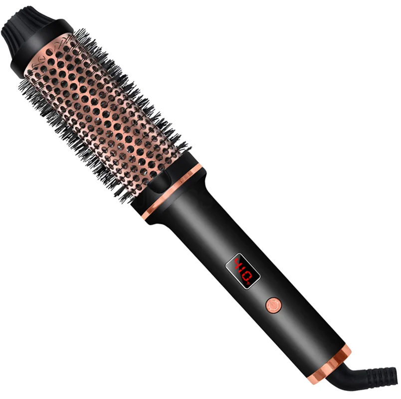 1.5 Inch Hair Curling Iron Brush Ceramic Thermal Brush Heated Round Brush Hair Electric Heating Brush