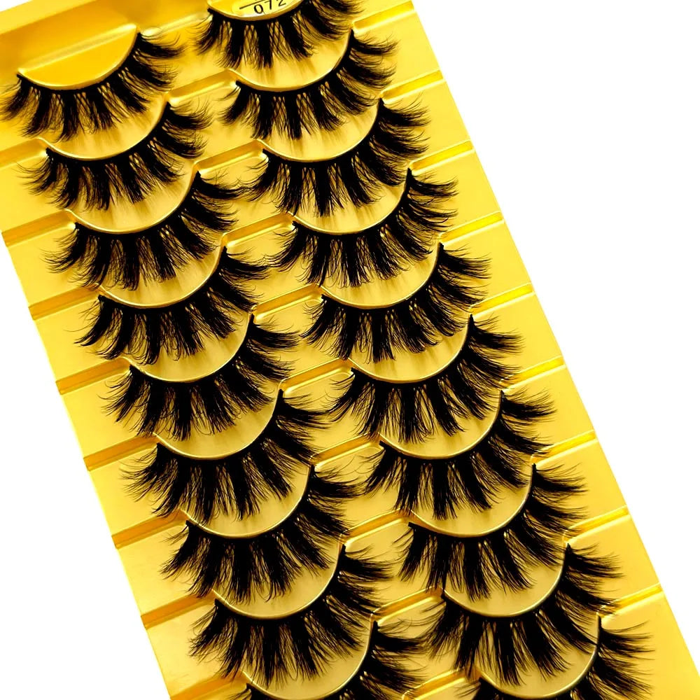3D Faux Mink False Eyelashes Natural Long Fluffy Eye Lashes Wispy Makeup Beauty Extension Short Fake Eyelashes