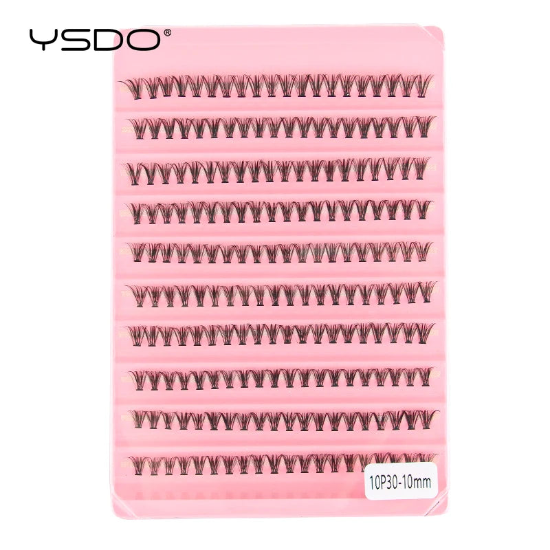 YSDO 10/14 Rows Natural Eyelash Extension Premade Volume Fans Individual Lashes Mink False Eyelashes Cluster Lashes Makeup Cilia