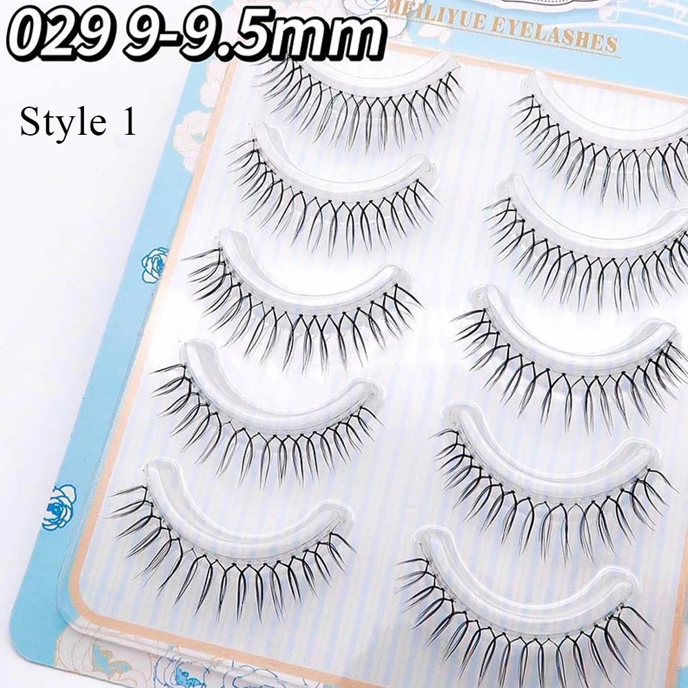 Korean U-shaped False Eyelashes Zhang Yuanying False Eyelashes Natural Wispy Soft V Shaped Lash Extension Comic Eye Clear Band