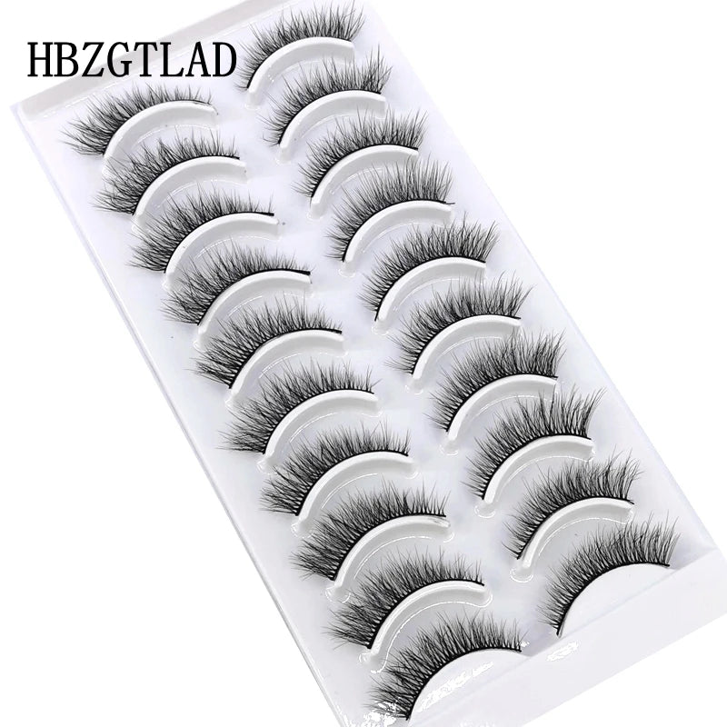 10 Pairs Natural Long False Eyelashes Fake Lashes Makeup 3d Mink Lashes Extension Short Eyelash Mink Eyelashes for Beauty