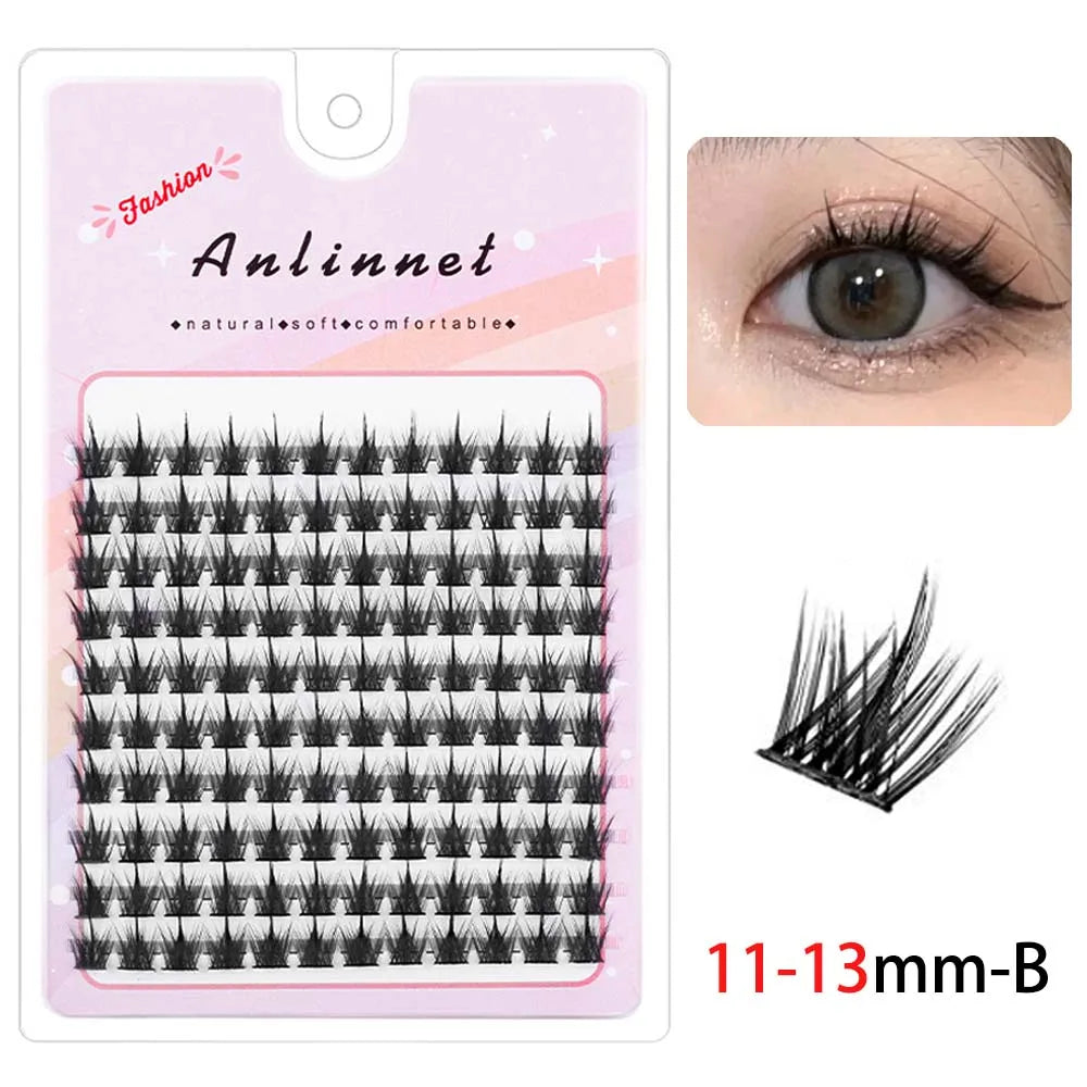 5D Mink Manga Lashes Fluffy Individual Eyelashes Natural False Eyelashes Korean Makeup eye lashes Lazy Trilogy cluster lashes