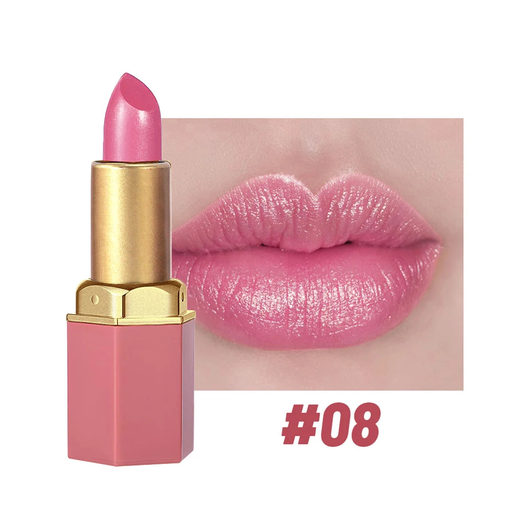 6 Colors Gold Bar Tube Lipstick
