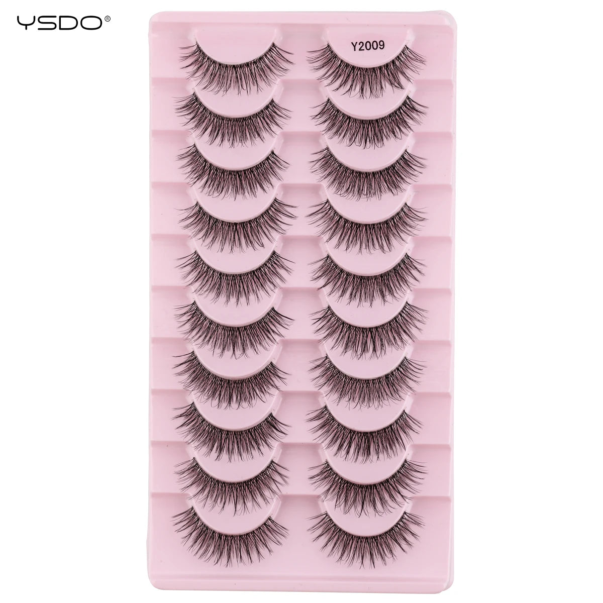 YSDO Natural Mink Eyelashes 3/6/10 Pairs Wispy Faux 3D Mink Lashes Short Fluffy Half False Eyelash Makeup Tools Cat Eye Lashes