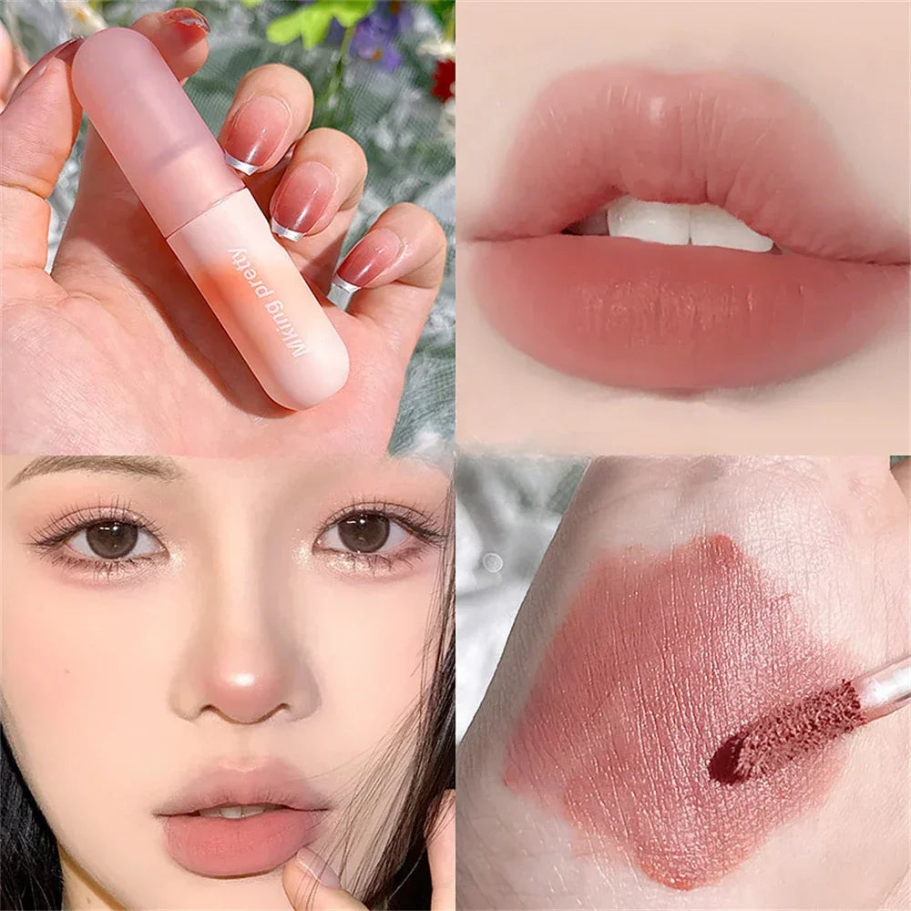 Peach Pink Matte Velvet Liquid Lipstick Waterproof