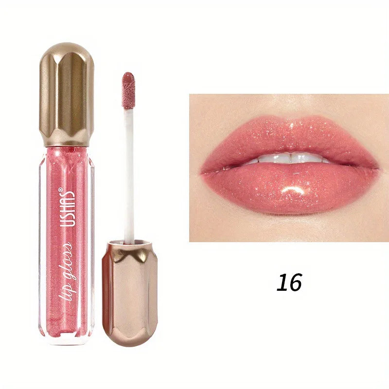 Mirror Pearl Lip Gloss Waterproof Long Lasting Moisturizing Lipstick Shine Glitter Lip Gloss Women Makeup Cosmetic