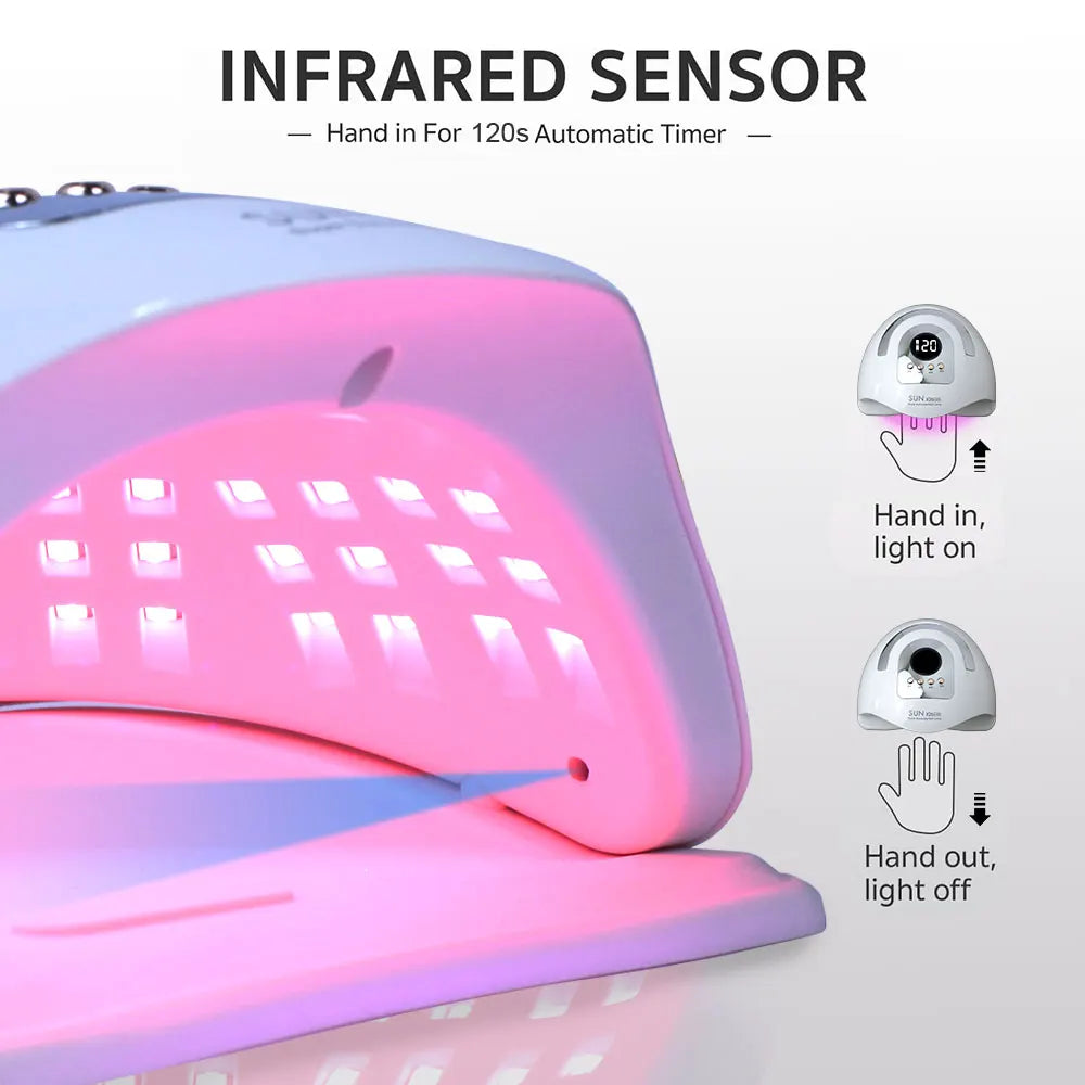 Professional Nail Dryer UV LED Lamp for Nails Gel Polish Dryer Light 81 LEDs Nail Art Accessories Curing Gel Toe Nails