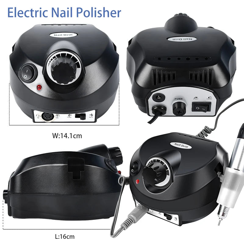 Nail Extension Gel Set With LED Nail Lamp Quick Extend Mold Nail Gel Kit And Nail Drill Base&Top Coat Gel Polish Nail Tools Set