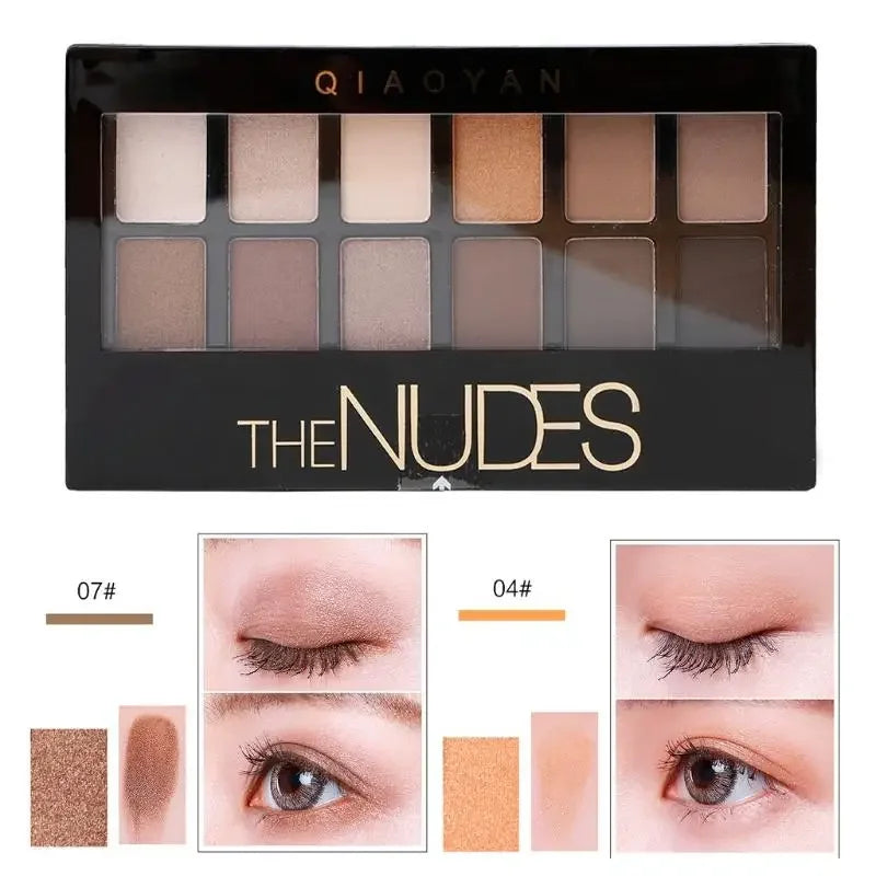 Professional Eyeshadow Makeup Palette Natural Shimmer Matte Nudes Make Up Cosmetic Eye Shadow Plate