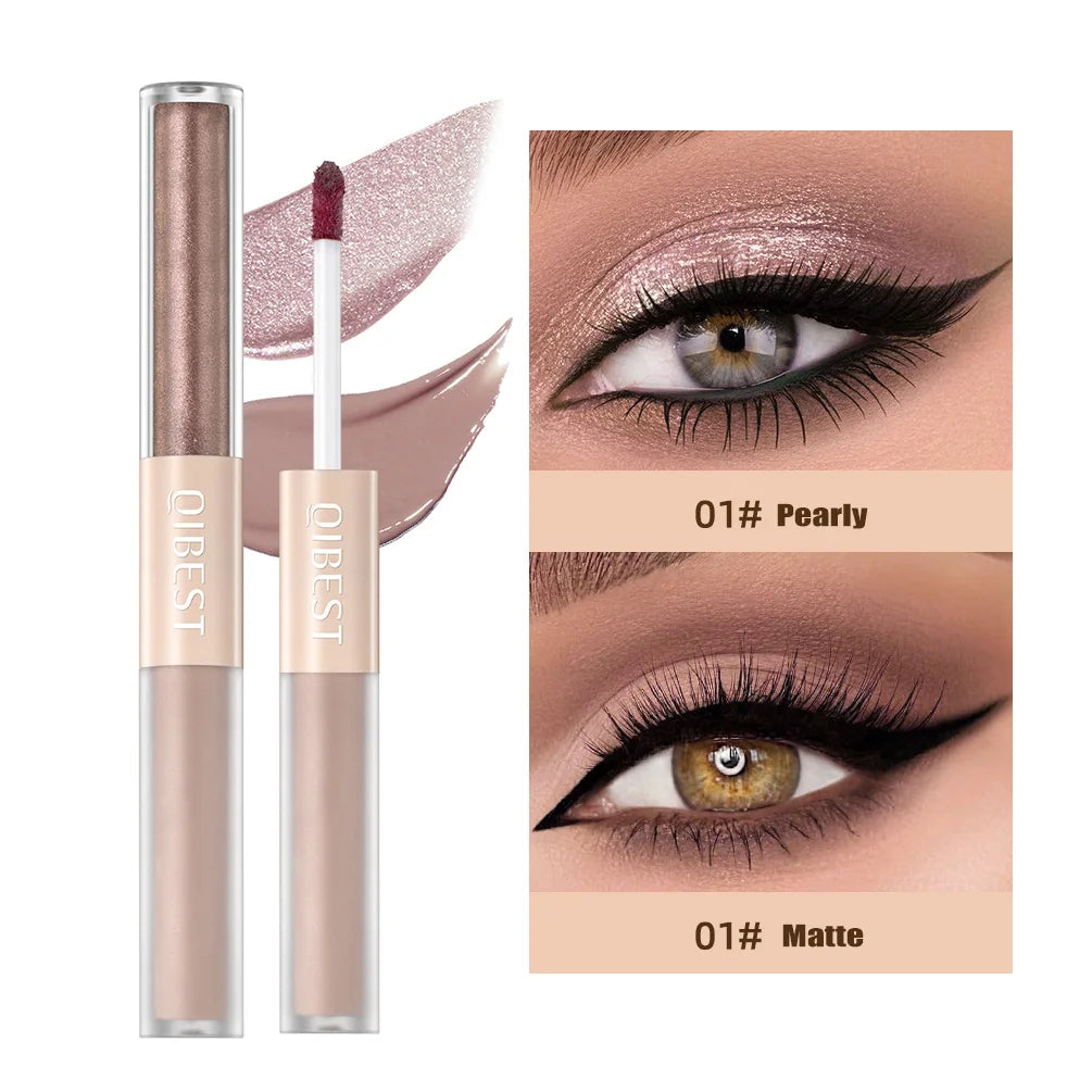 2 In 1 Stick Pearly Matte Eyeshadow Cream Smooth Nude Eye Makeup Liquid Contour Shadow Stick
