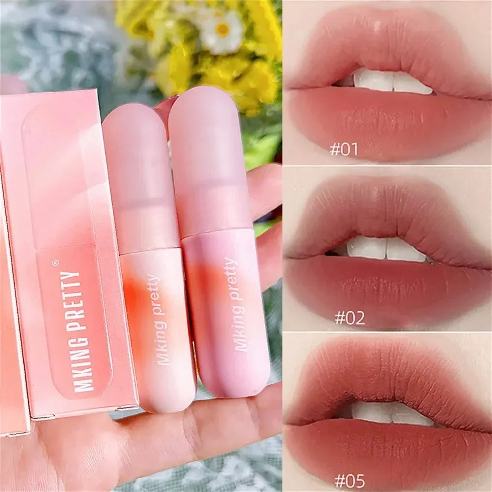 Peach Pink Matte Velvet Liquid Lipstick Waterproof