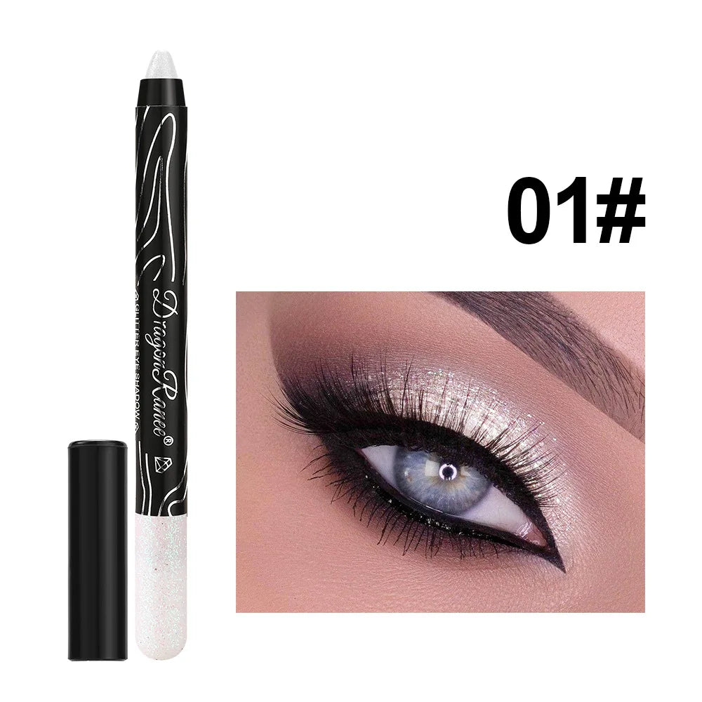 1Pc Metallic Purple Eyeshadow Pencil Glitter Silkworm Liner Pen Highlighter