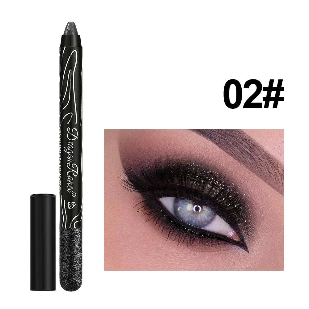 1Pc Metallic Purple Eyeshadow Pencil Glitter Silkworm Liner Pen Highlighter
