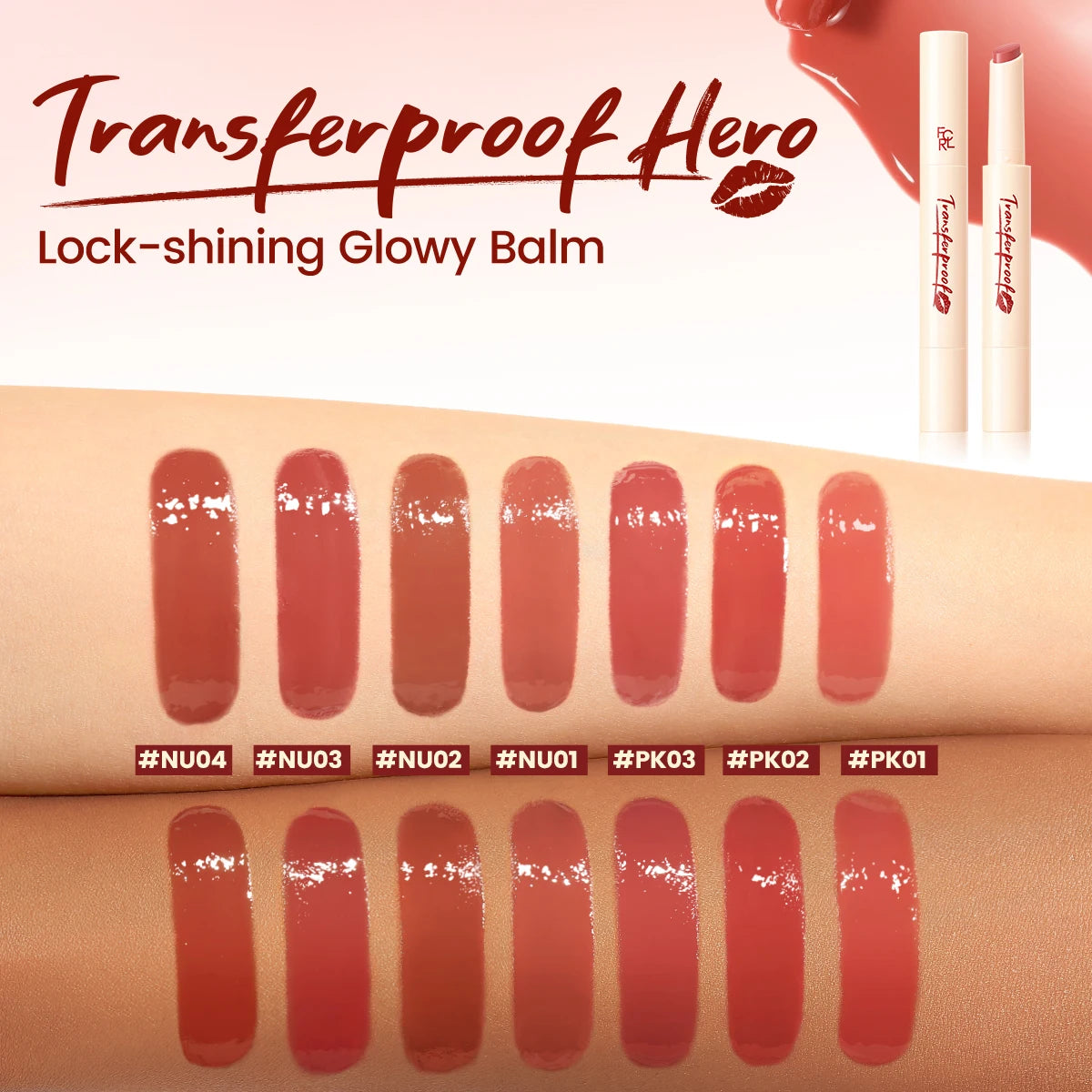 FOCALLURE Translucent Luster Moisturizing Lip Balm Long Lasting Lightweight Not-stick Cup Watery Lipstick Pen Makeup Cosmetics