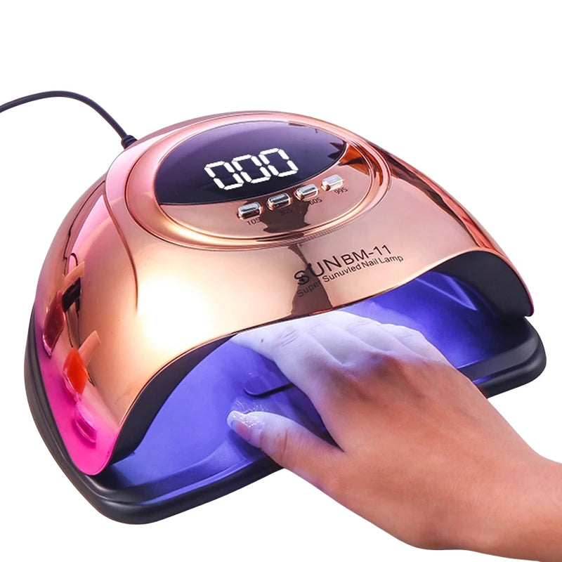 280W 66 LEDs UV LED Nail Lamp for Professional Nails Gel Polish Fast Curing Electroplated Drying Light Lamps 4 Timer Setting