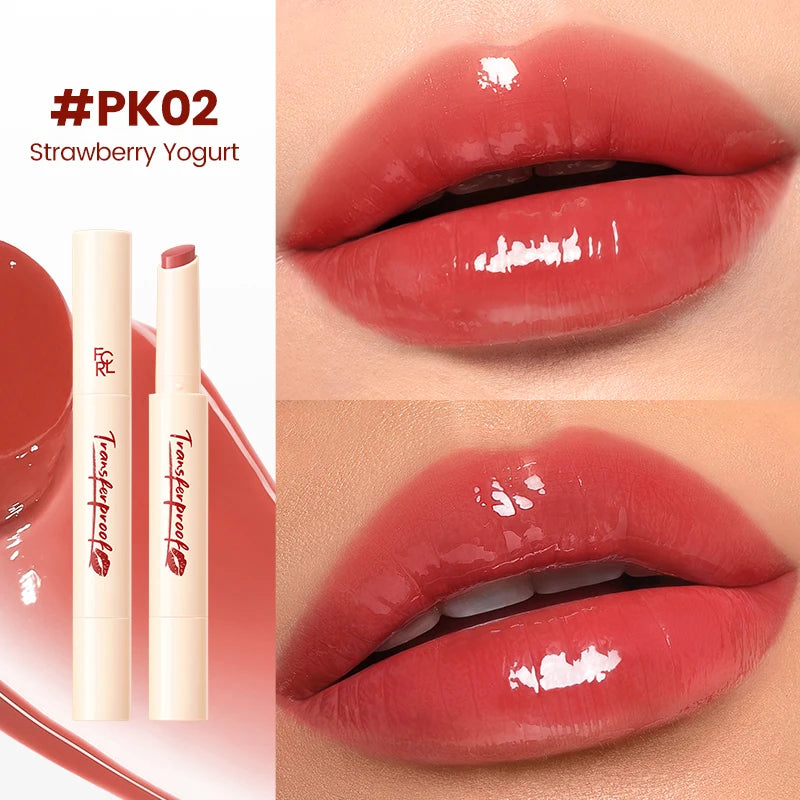 FOCALLURE Transfer proof Lock-shining Glossy Lip Balm Pen Moisturizing Non-sticky Lightweight Lipstick Lip Liner Makeup Cosmetics