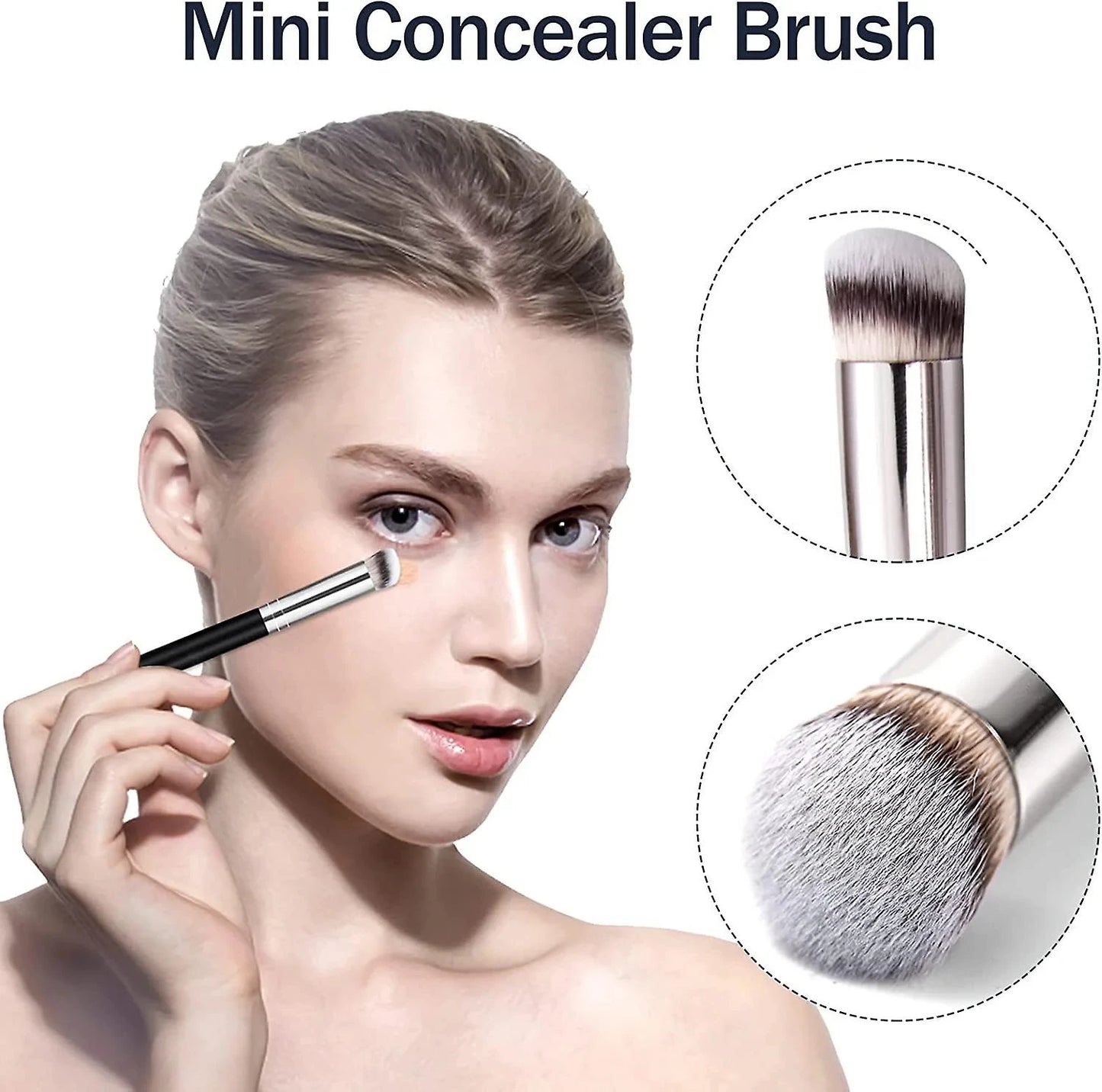 Foundation Concealer Brush, Premium Contour Blusher Brushes, Flawless Under Eye Dense