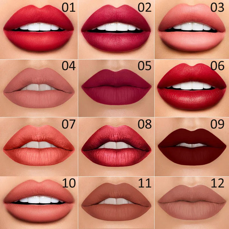 Matte Lipstick Pencil Double Head Lip Liner Pen Red Nude Long Lasting Waterproof Lady Charming Lip Pencil Makeup Tools