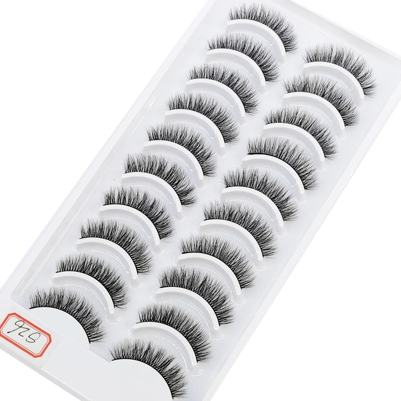 10 pairs natural long 3D mink false eyelashes fake lashes makeup kit Mink Lashes extension eye lashes short eyelashes