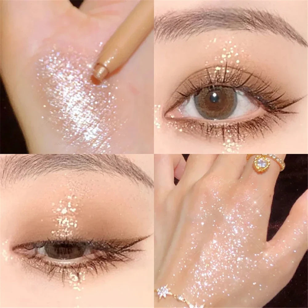 Sweet Mint Lying Silkworm Pencil Galaxy Glitter Eyeshadow Pen Long-lasting