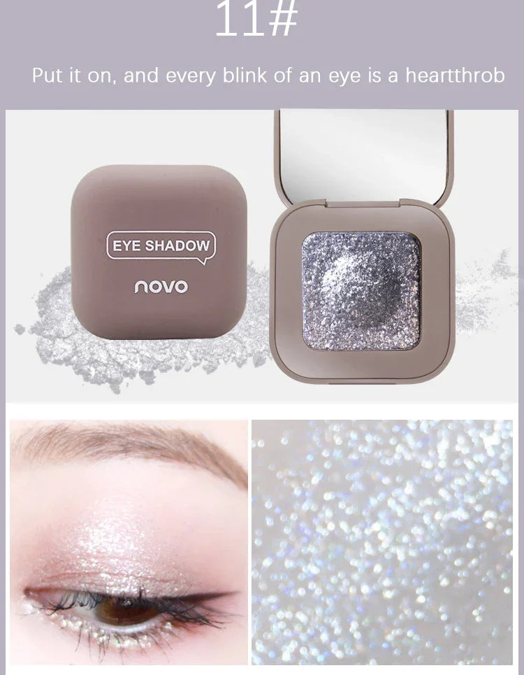 Novo Strong Stickiness Eye Shadow High Gloss Polarized Glitter Hottest Single Eyeshadow