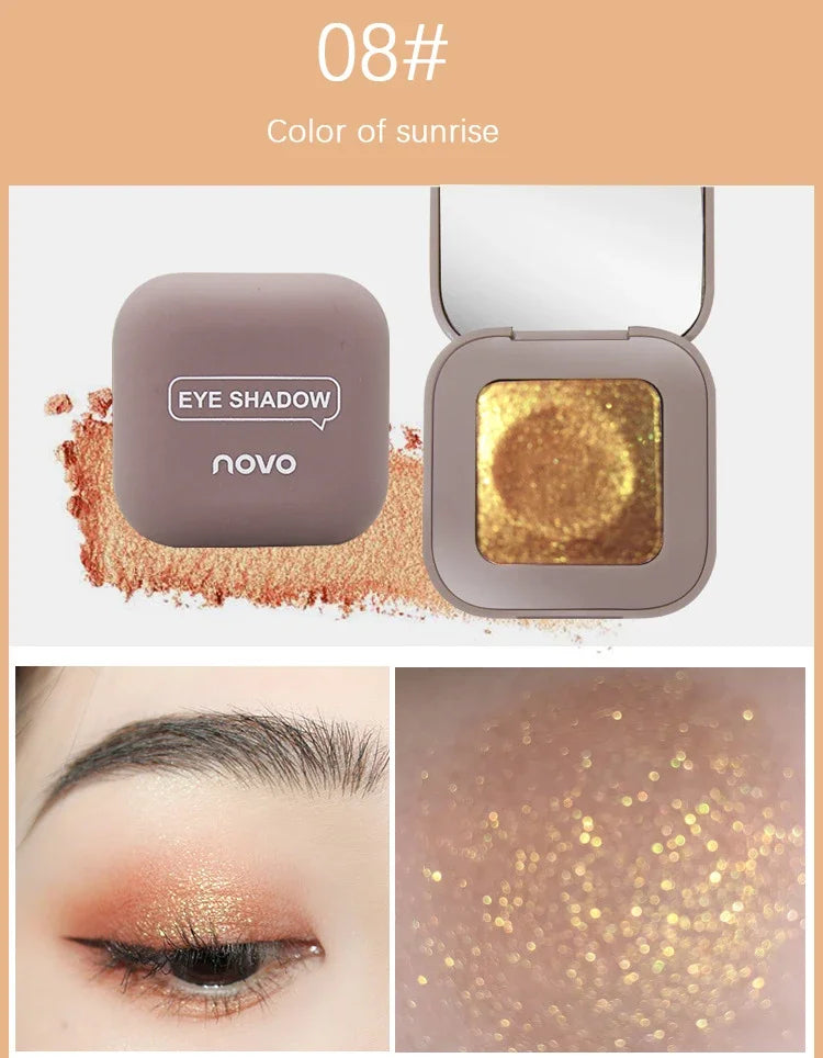 Novo Strong Stickiness Eye Shadow High Gloss Polarized Glitter Hottest Single Eyeshadow