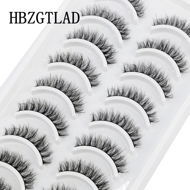 10 Pairs Natural Long False Eyelashes Fake Lashes Makeup 3d Mink Lashes Extension Short Eyelash Mink Eyelashes for Beauty