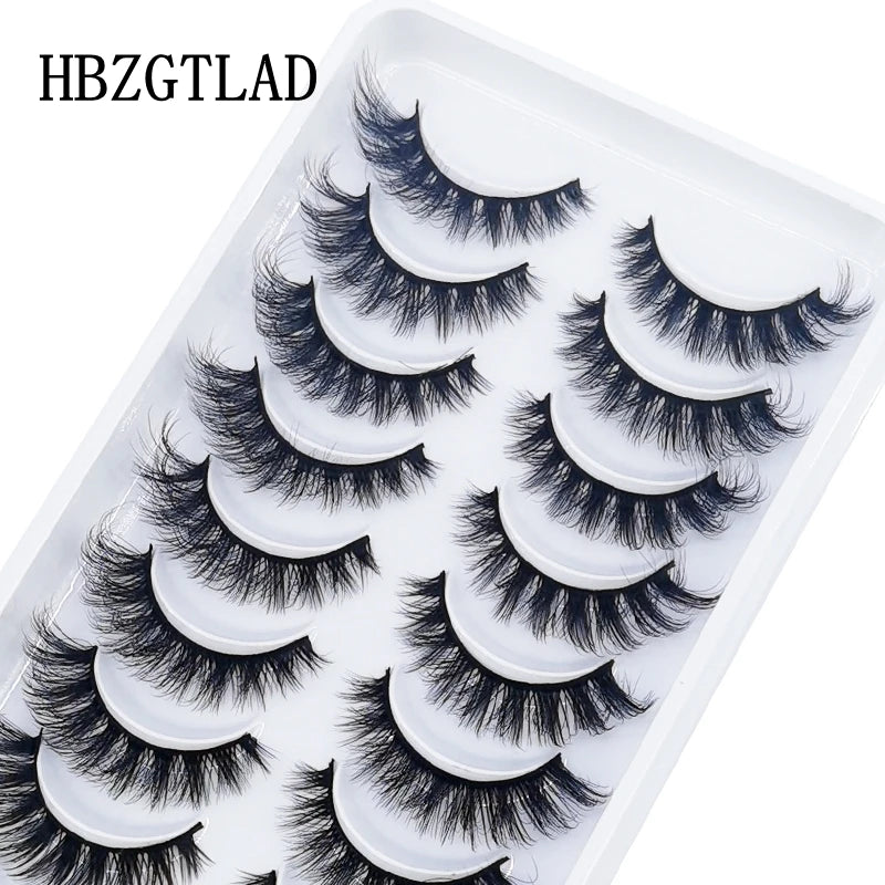 10 pairs natural long 3D mink false eyelashes fake lashes makeup kit Mink Lashes extension eye lashes short eyelashes