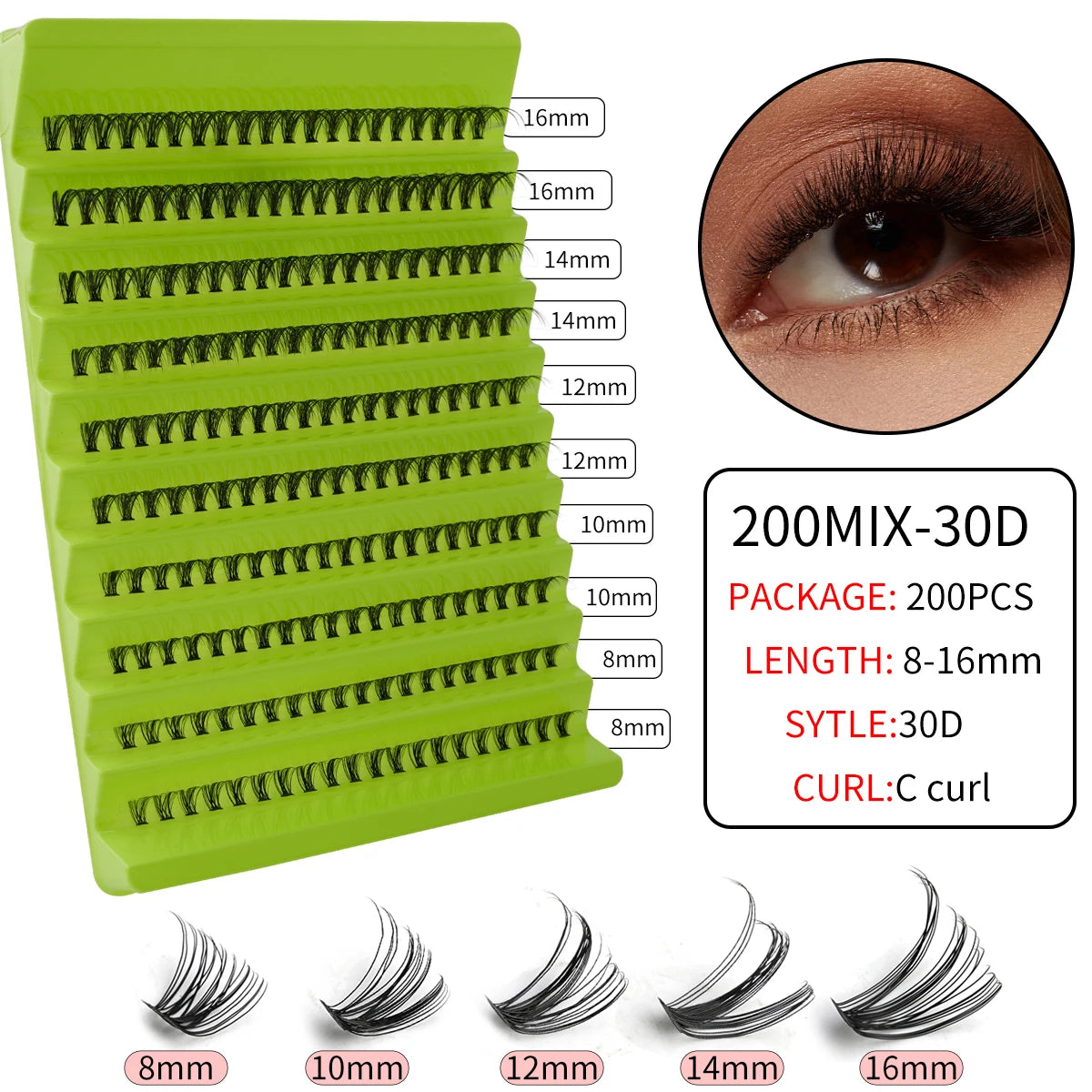 YSDO 10/14 Rows Natural Eyelash Extension Premade Volume Fans Individual Lashes Mink False Eyelashes Cluster Lashes Makeup Cilia