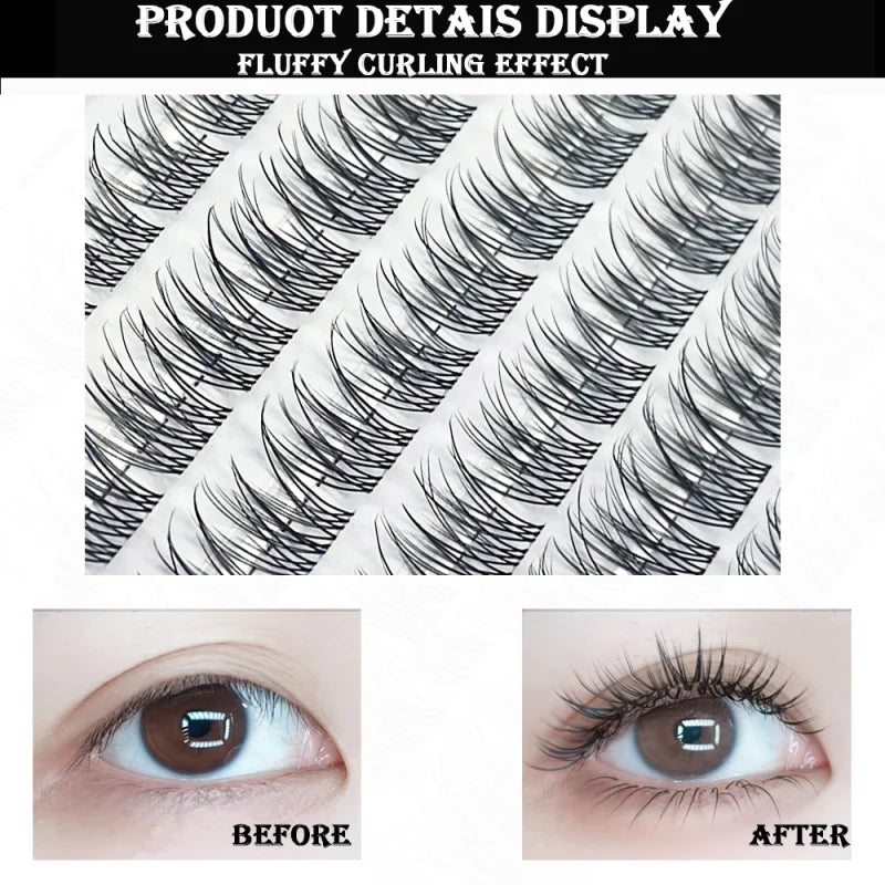 1/box 120 Bundles Mink False Eyelashes Natural Russian 3D leas Individual Eyelash extension cluster makeup tool wholesale lashes