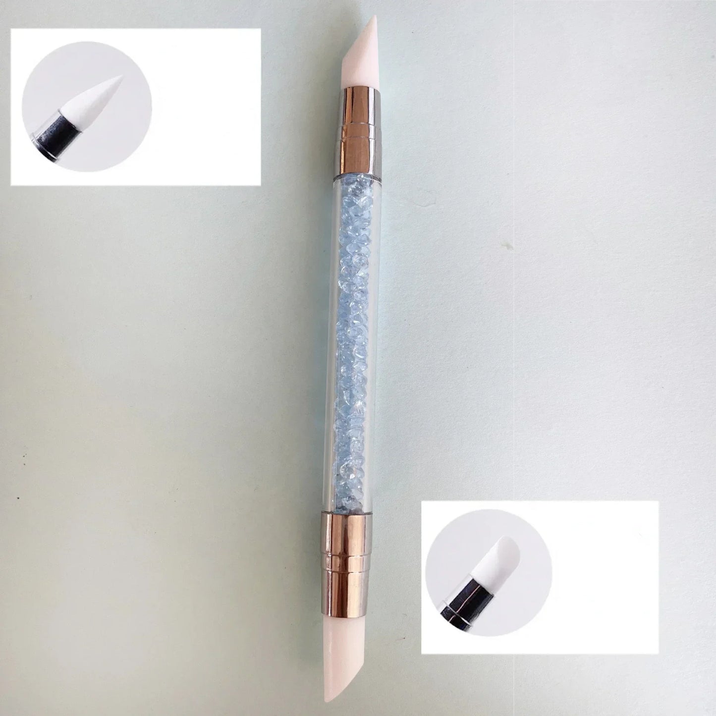 Double-ended Silicone Press Pen Wedge Deer Hoof Brush Nail Supplies Carving DIY Glitter Powder Sticker Manicure Tips Nail Tool