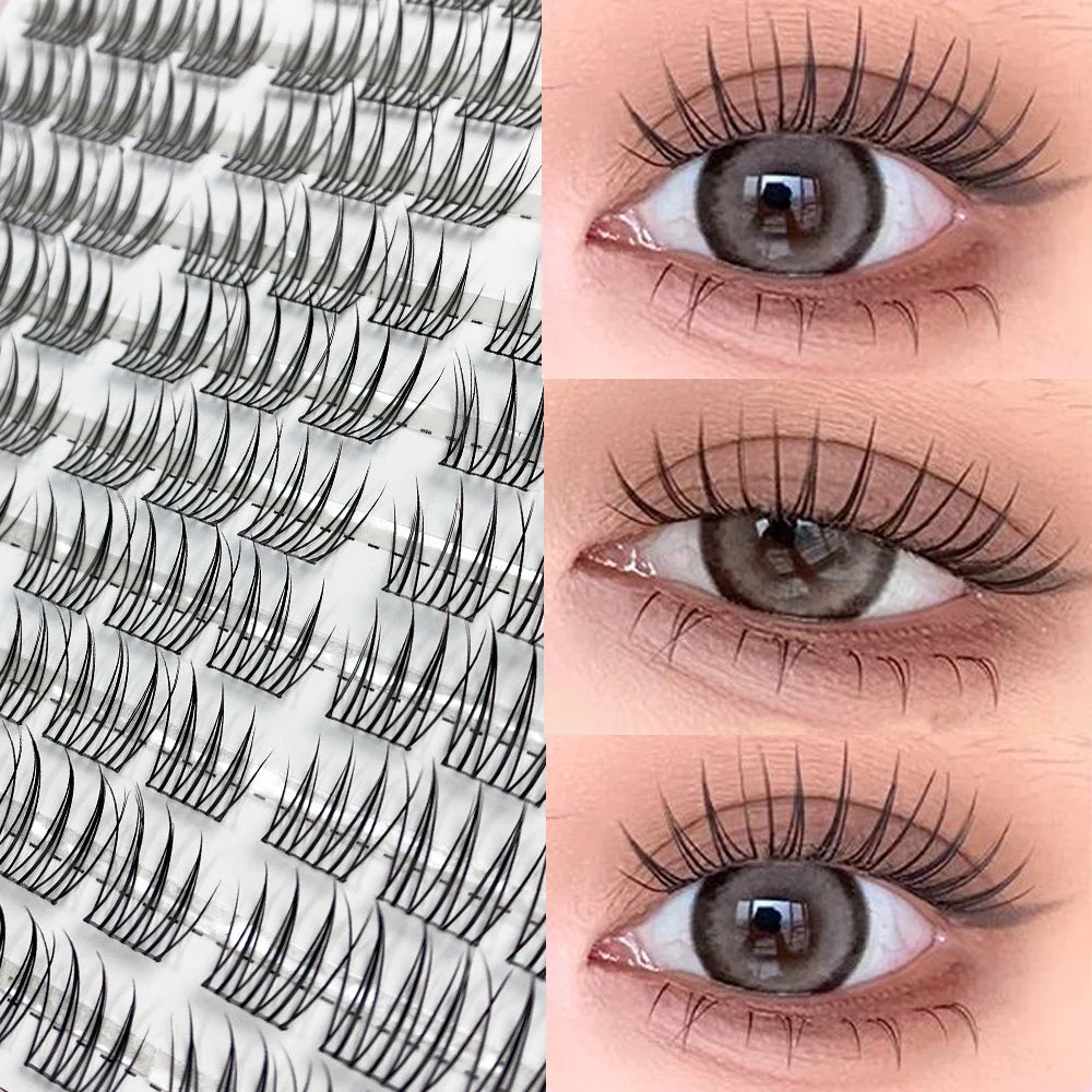1/box 120 Bundles Mink False Eyelashes Natural Russian 3D leas Individual Eyelash extension cluster makeup tool wholesale lashes