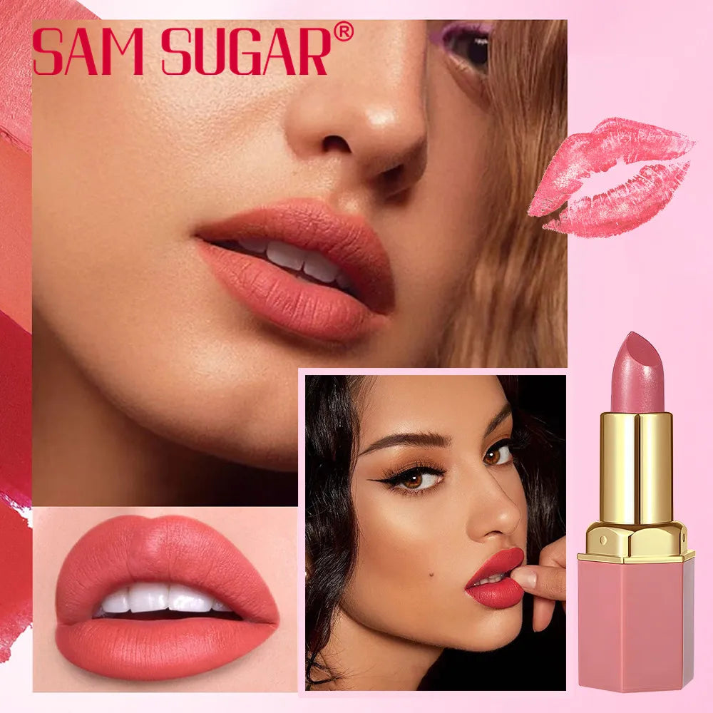 6 Colors Gold Bar Tube Lipstick