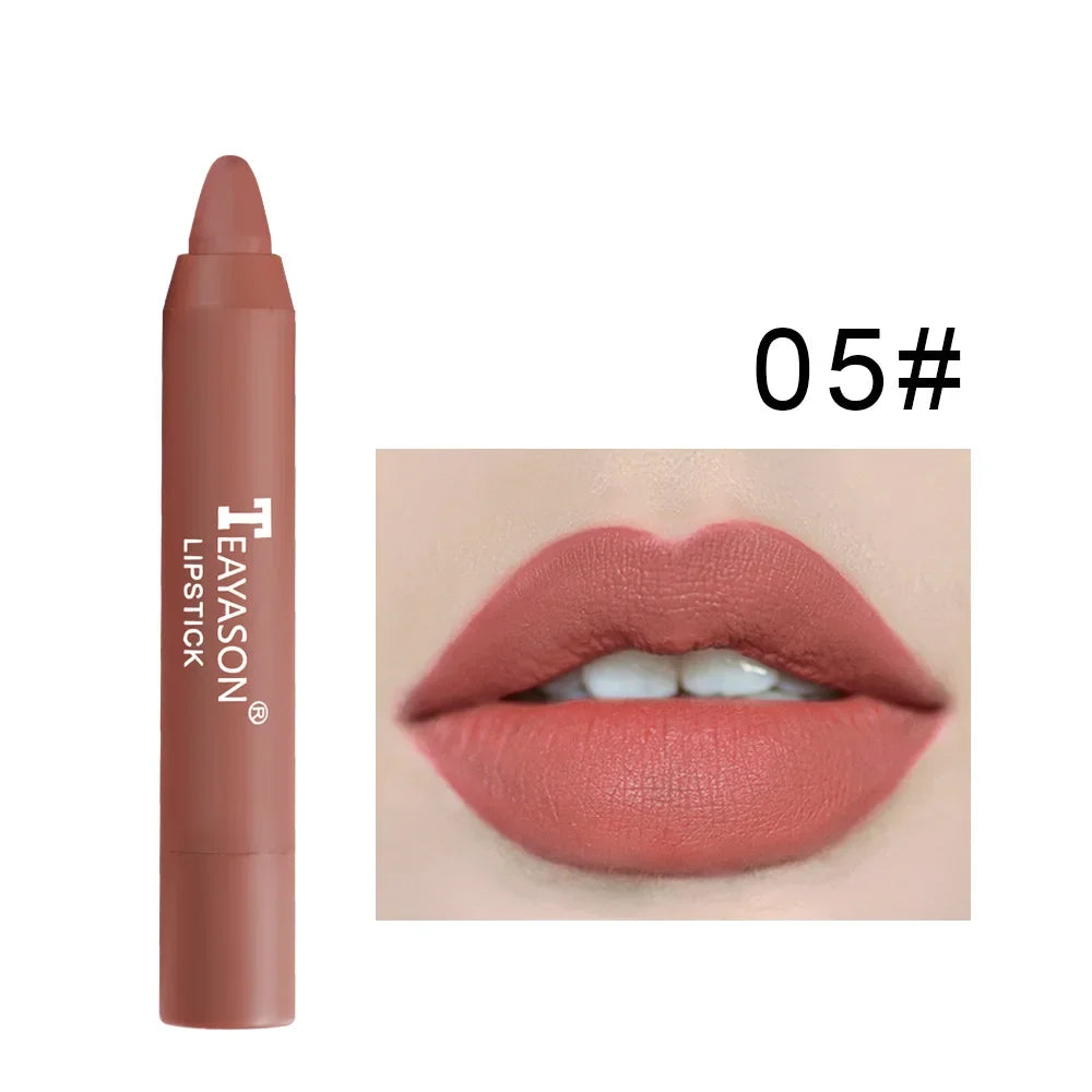 Velvet Matte Lipsticks Pencil Waterproof Long Lasting Sexy Red Lip Stick on-Stick Cup Makeup Lip Tint Pen Cosmetic
